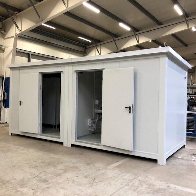 Kontener sanitarny – modułowy damsko męski WC – 2.97 m x 2.25 m x 2 szt